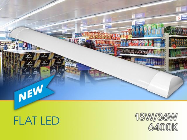 Осветителни тела в серията FLAT LED със студено-бяла светлина