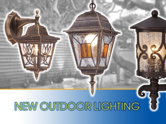 Color accents in outdoor lighting with lanterns JARDIN, MURANO, SOFIA, VIENNA, LYON, MARIBOR, TOSCA and RIGA