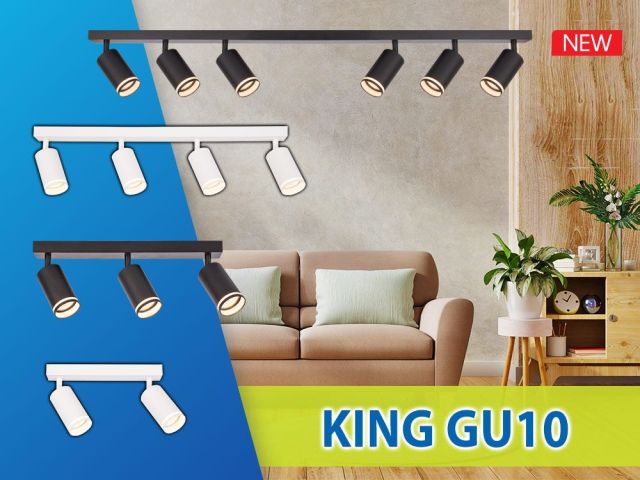 Linear spots KING GU10 for more light