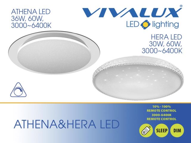 Multifunctional ceiling fixtures ATHENA LED and HERA LED