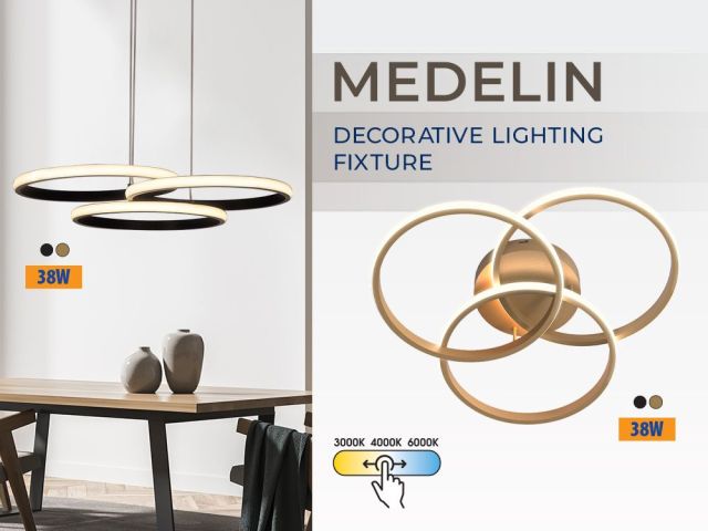 Съвременен шик и архитектурна изящност в интериора с дизайнерската LED серия MEDELIN
