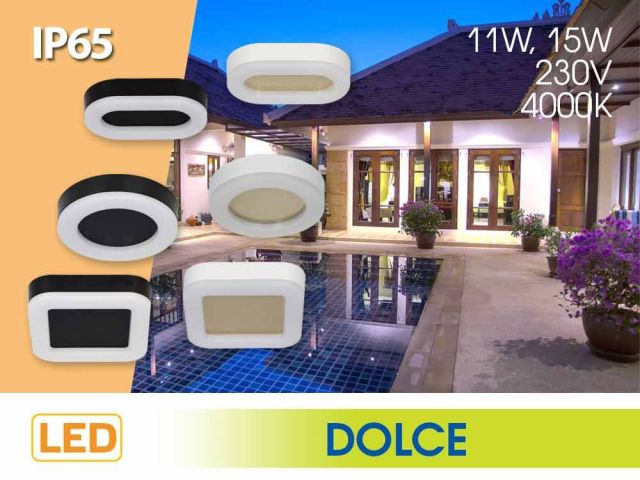 Нова серия влагозащитени плафониери DOLCE LED
