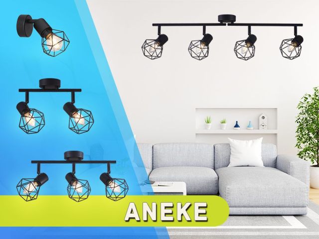 Серия ANEKE в черен цвят – спотове, които се открояват
