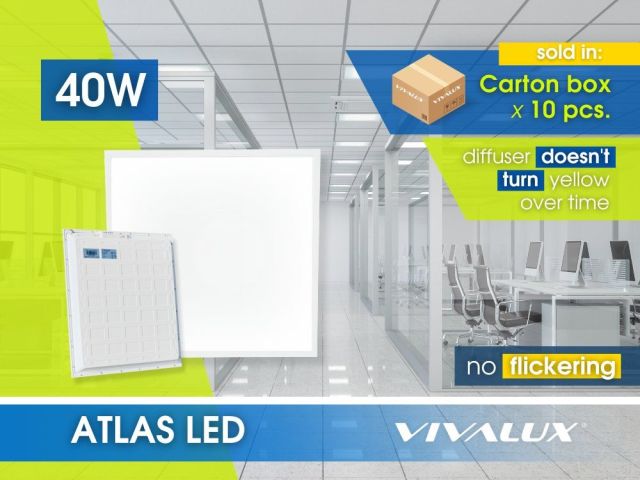 Highly efficient LED panel ATLAS LED 40W CL