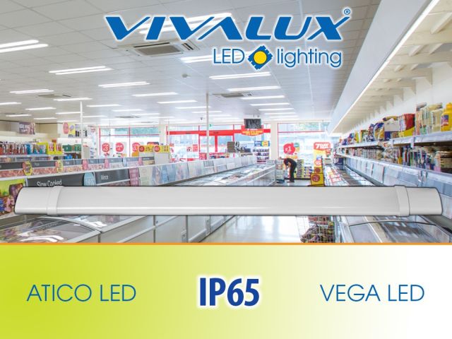 Waterproof LED lighting fixtures ATICO and VEGA LED Vivalux