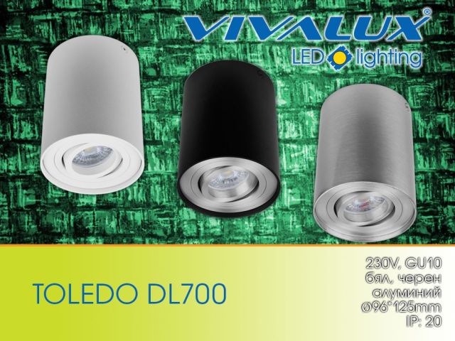 Surface mounted downlights series TOLEDO, BRAGA and NEVILS