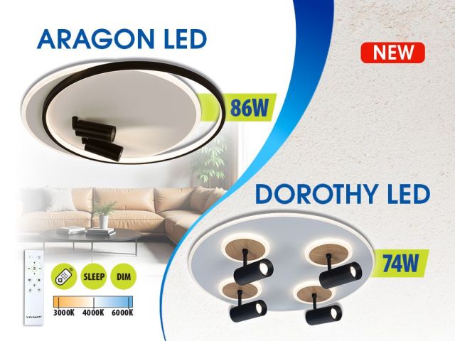 Светлинни акценти с плафониерите ARAGON LED и DOROTHY LED