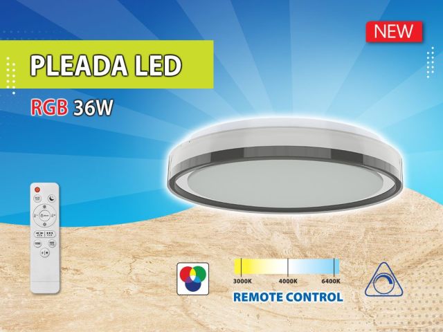 Осветление в цвят с плафониери PLEADA LED RGB