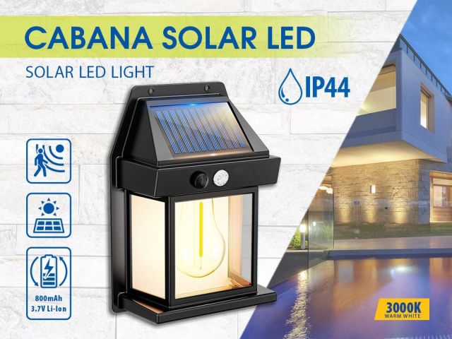 Solar LED light with motion sensor CABANA SOLAR LED