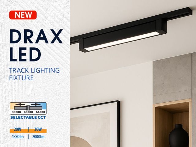 Допълване на серията LED линейни тела за релсов монтаж DRAX LED