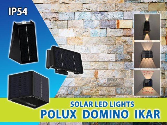 Solar LED lights for facade lighting