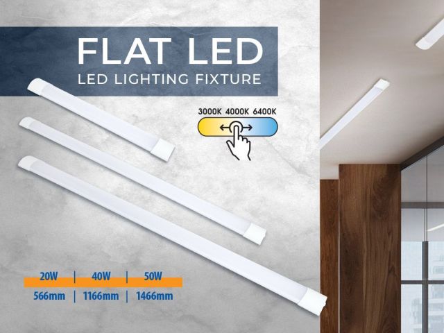 New LED linear fixtures FLAT 3CCT - brighter, smarter and more efficient