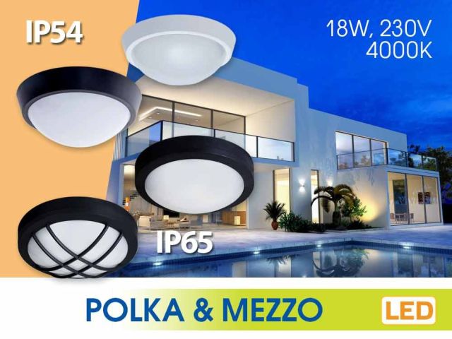 Нови предложения за осветление на външното пространство с MEZZO LED и POLKA LED