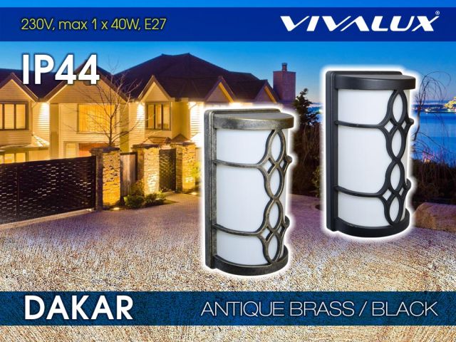 Facade lighting with DAKAR wall fixture