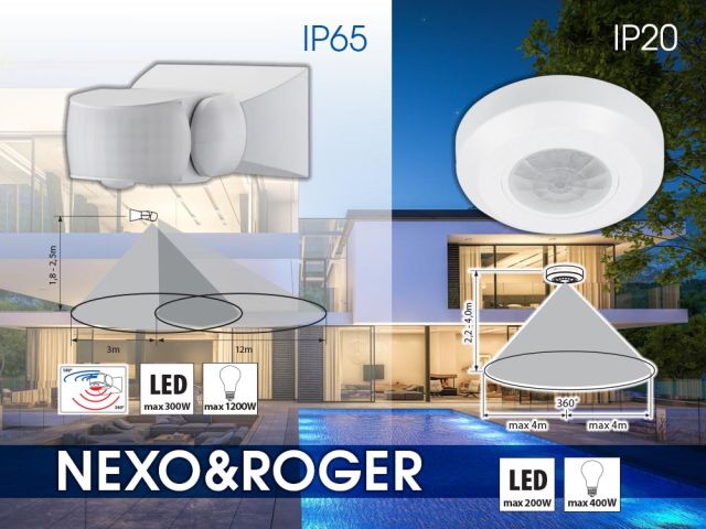 New motion sensors ROGER SR36 and NEXO SR36