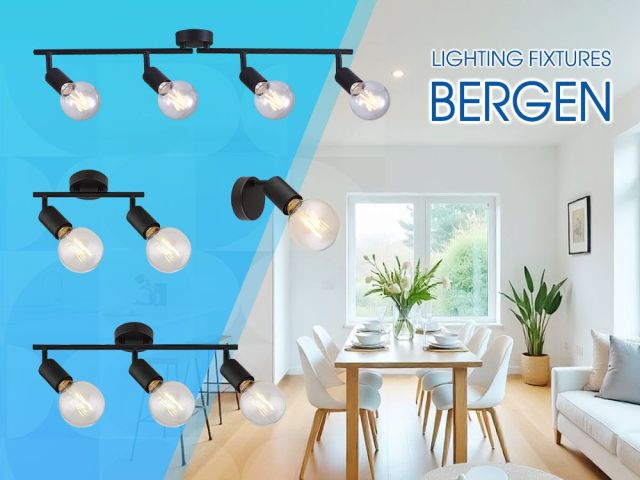 BERGEN - series of movable spotlights in matte black