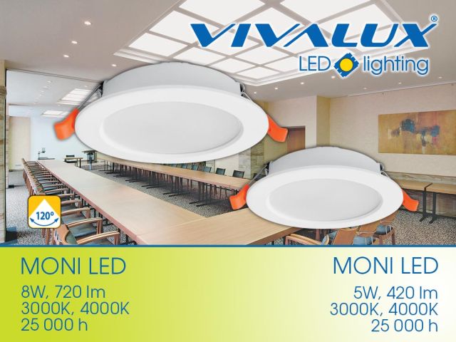 New! LED downlights MONI LED 5W/8W