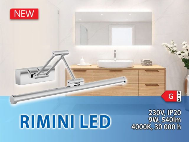 Ново осветително тяло за баня RIMINI LED хром