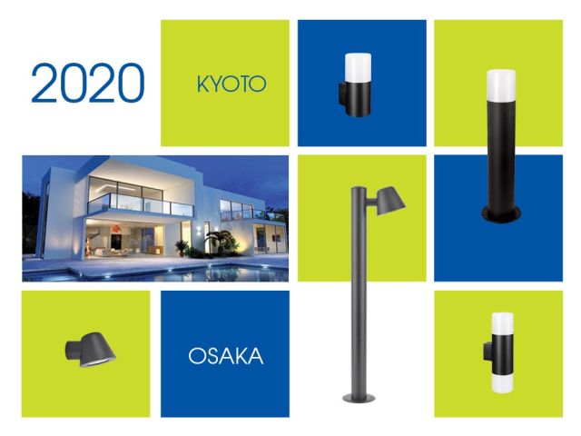 Lighting for the modern garden with the KYOTO and OSAKA series