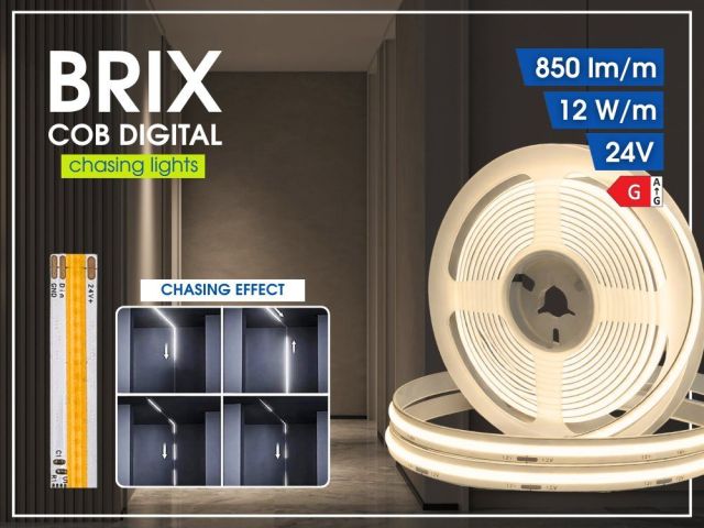 Impressive lighting effects with the digital strip BRIX LED360 COB