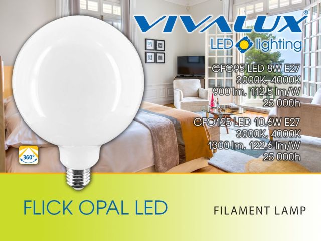 New LED filament lamps FLICK OPAL LED