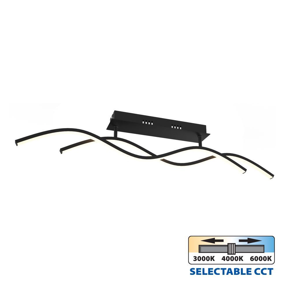 LED плафон SOLUT LED ∙ 27W ∙ черно ∙ CCT-switch ∙ 3000-4000-6000K
