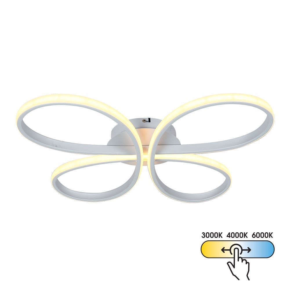LED плафон BUTTERFLY-C LED ∙ 37W ∙ бял ∙ CCT-switch ∙ 3000-4000-6000K