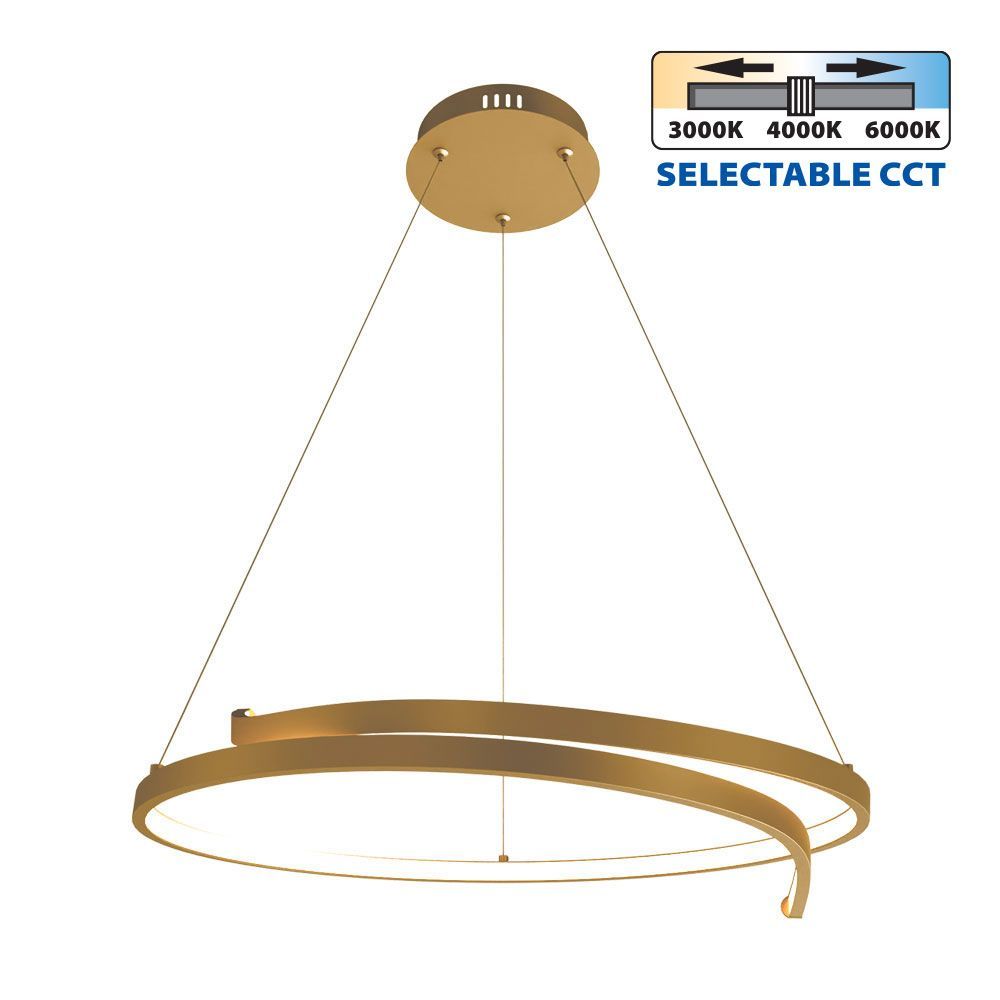 LED полилей OMICRON LED ∙ 38W ∙ злато ∙ CCT-switch ∙ 3000-4000-6000K 