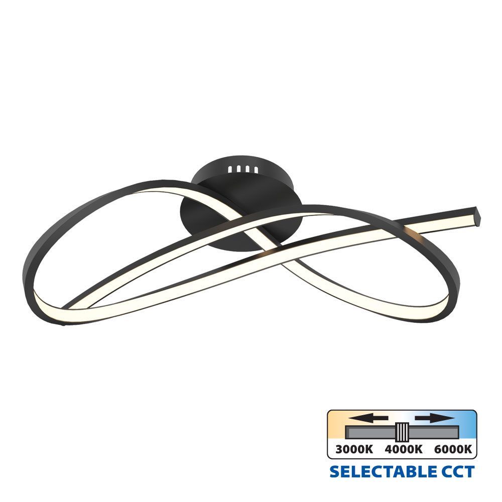 LED плафон MIRAGE LED ∙ 33W ∙ черно ∙ CCT-switch ∙ 3000-4000-6000K