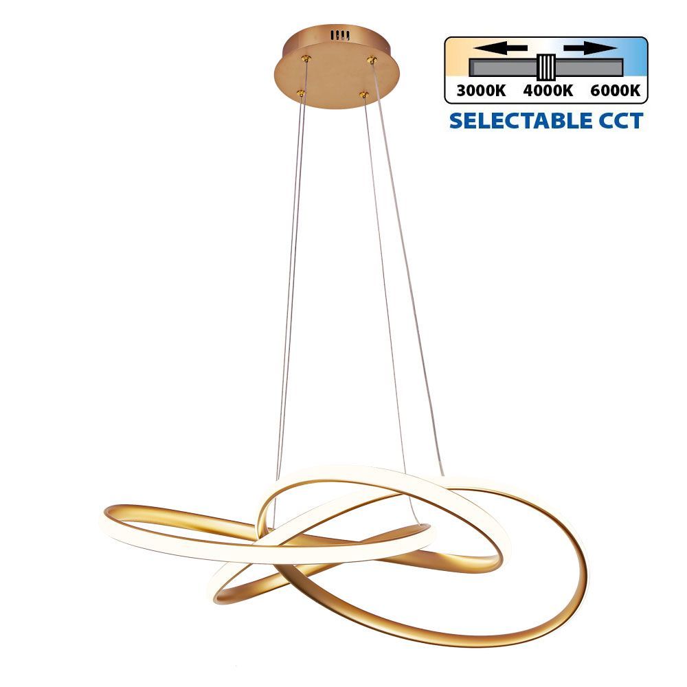 LED полилей MAREA LED ∙ 60W ∙ злато ∙ CCT-switch ∙ 3000-4000-6000K