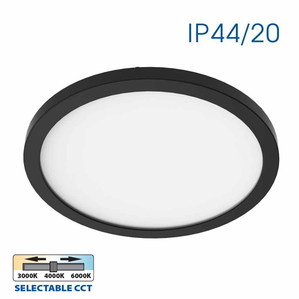 LED плафониера NEBULA LED ∙ 12W-18W-24W ∙ черен ∙ CCT-switch ∙ 3000K-4000K-6000K