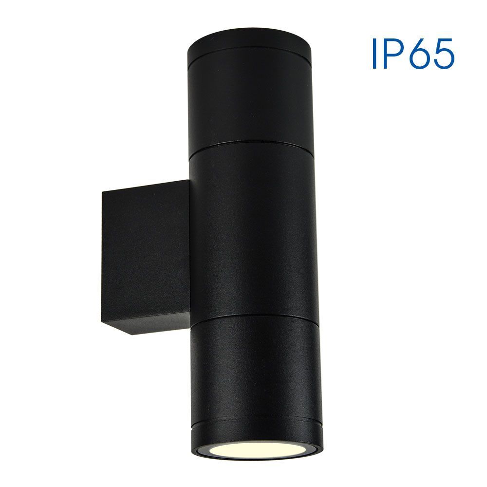 Фасаден аплик BERGAMO ∙ двоен ∙ 2xGU10 ∙ черно ∙ IP65