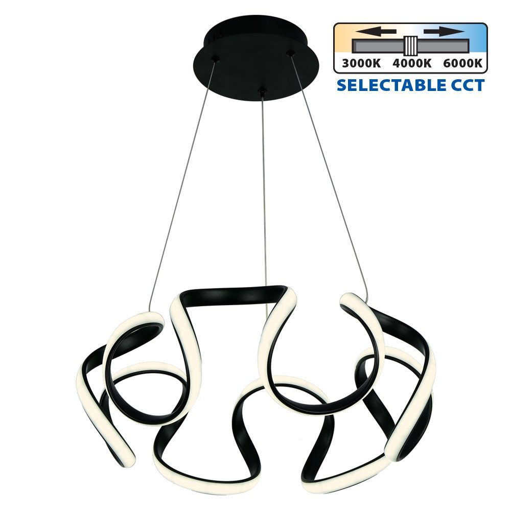LED полилей MEANDRA-P LED ∙ 54W ∙ черен ∙ CCT-switch ∙ 3000-4000-6000K