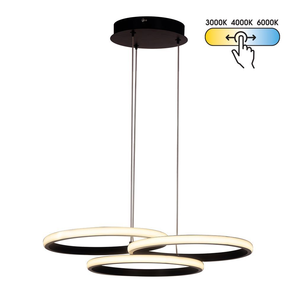 LED полилей MEDELIN-P LED ∙ 38W ∙ черен ∙ CCT ∙ 3000-4000-6000K