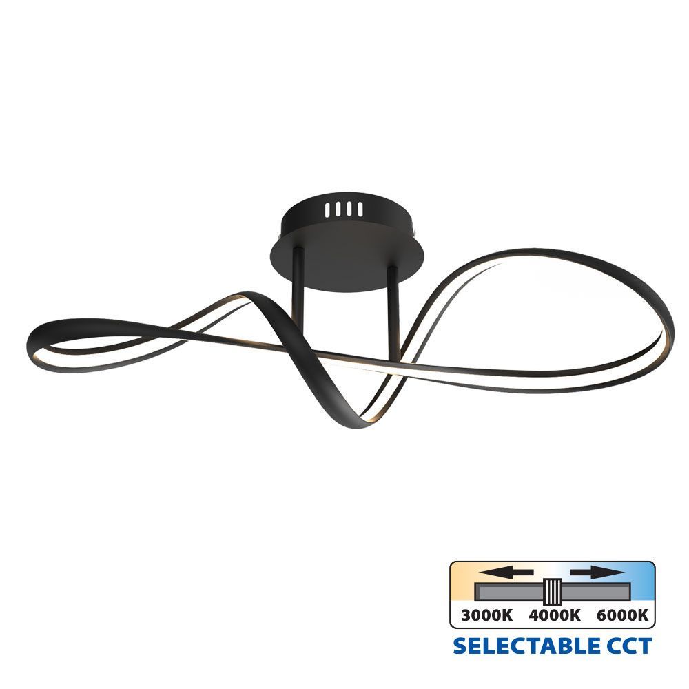 LED плафон ETERNITY LED ∙ 36W ∙ черно ∙ CCT-switch ∙ 3000-4000-6000K