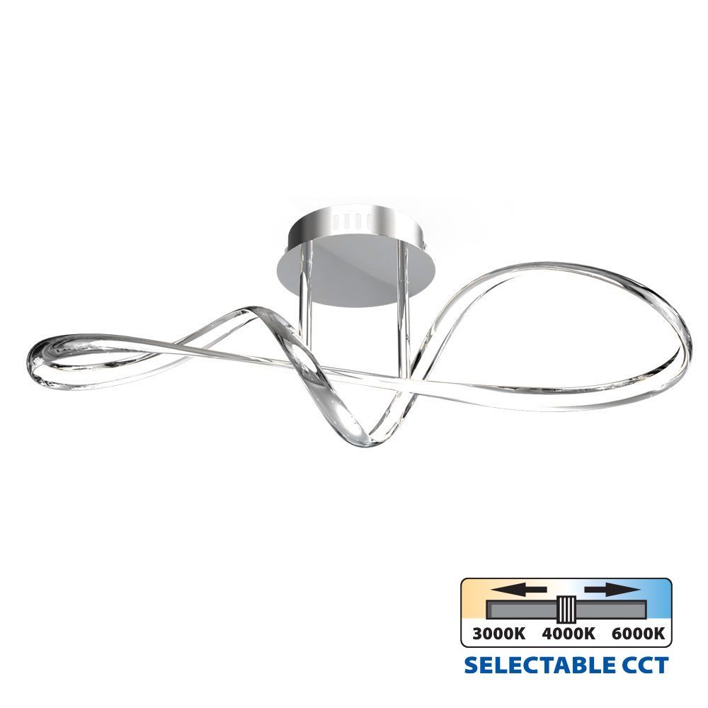 LED плафон ETERNITY LED ∙ 36W ∙ хром ∙ CCT-switch ∙ 3000-4000-6000K
