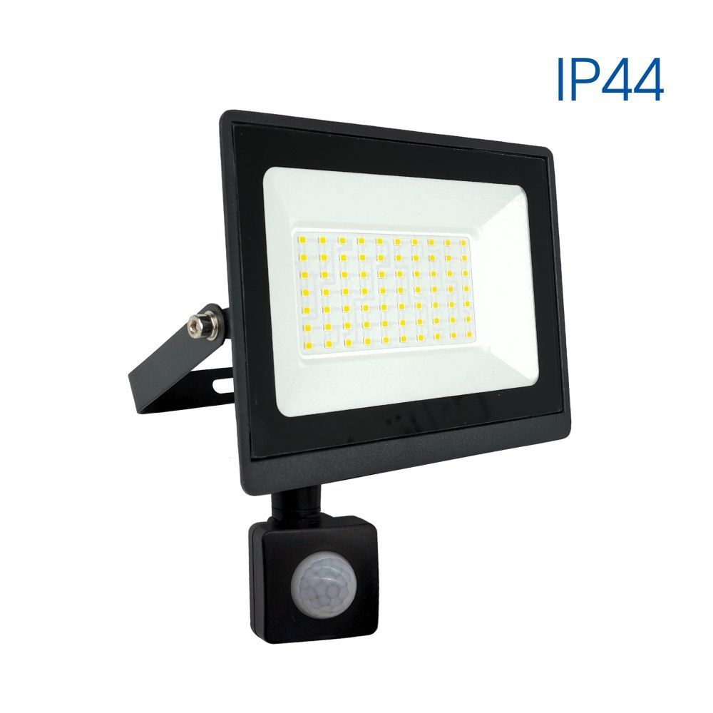 LED прожектор със сензор NYX LED ∙ 50W ∙ черен ∙ 6400K ∙ IP44
