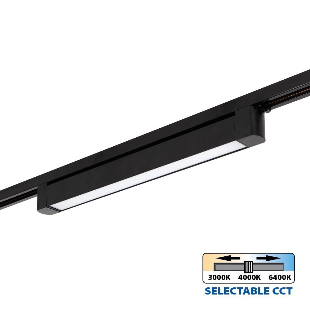 Линейно LED тяло за релсов монтаж DRAX LED ∙ 20W ∙ черен ∙ CCT-switch ∙ 3000K-4000K-6400K