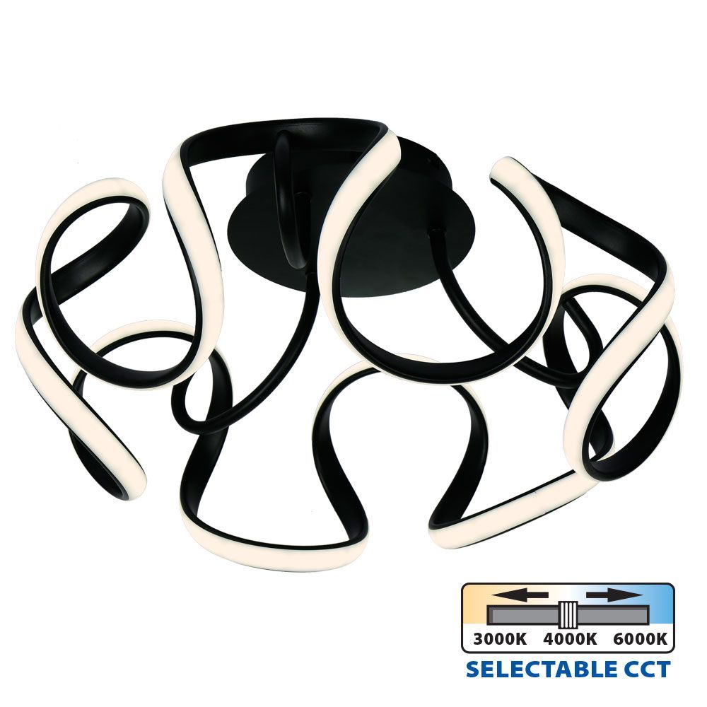 LED плафон MEANDRA-C LED ∙ 54W ∙ черен ∙ CCT-switch ∙ 3000-4000-6000K