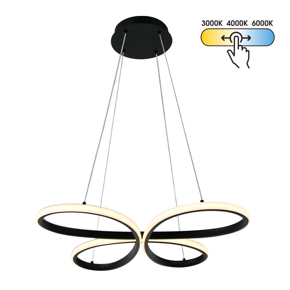 LED полилей BUTTERFLY-P LED ∙ 37W ∙ черен ∙ CCT-switch ∙ 3000-4000-6000K